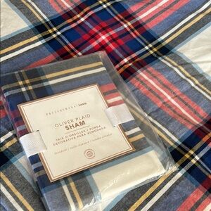 Pottery Barn Oliver Plaid twin duvet and Sham